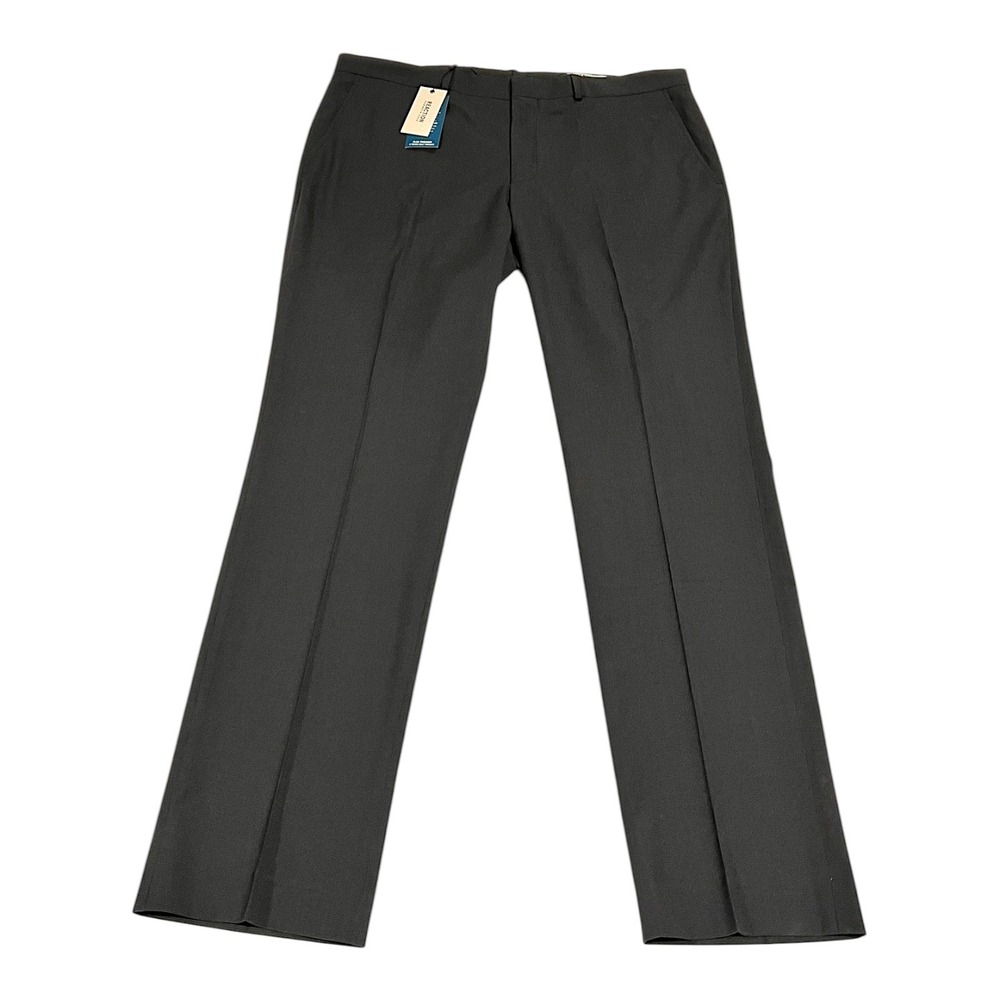 NWT‎ Kenneth Cole Reaction Techni-Cole Flex Gray Check Trouser 38x32
